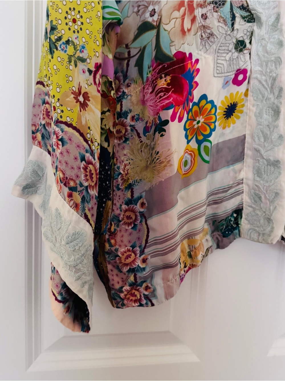 Johnny Was Multicolor Floral Kimono Jacket - Women - Picture 5 of 8